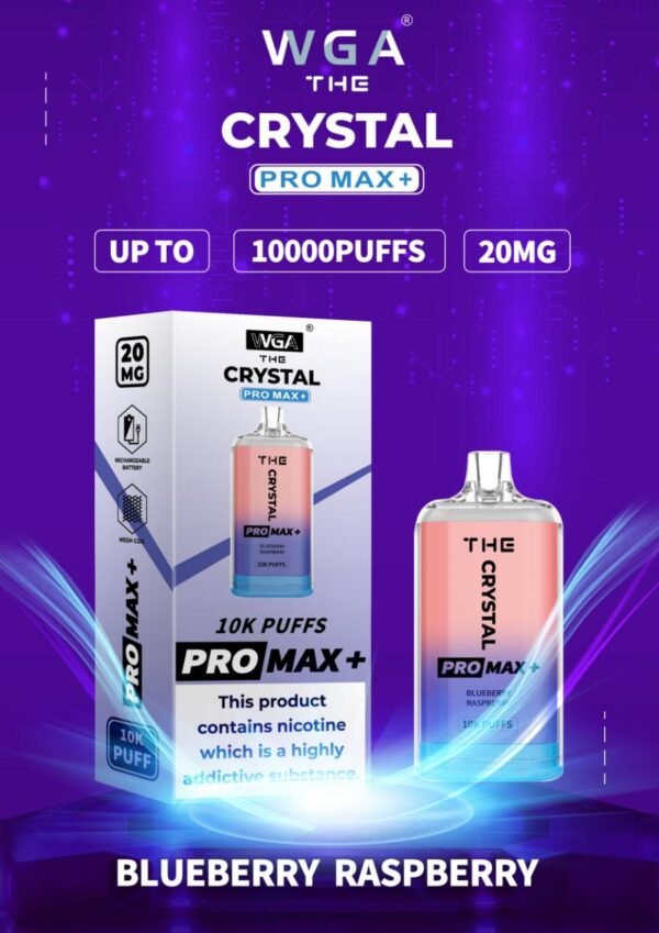 Crystal Pro Max Plus by WGA  Disposable Vape Box - vapeswholesale