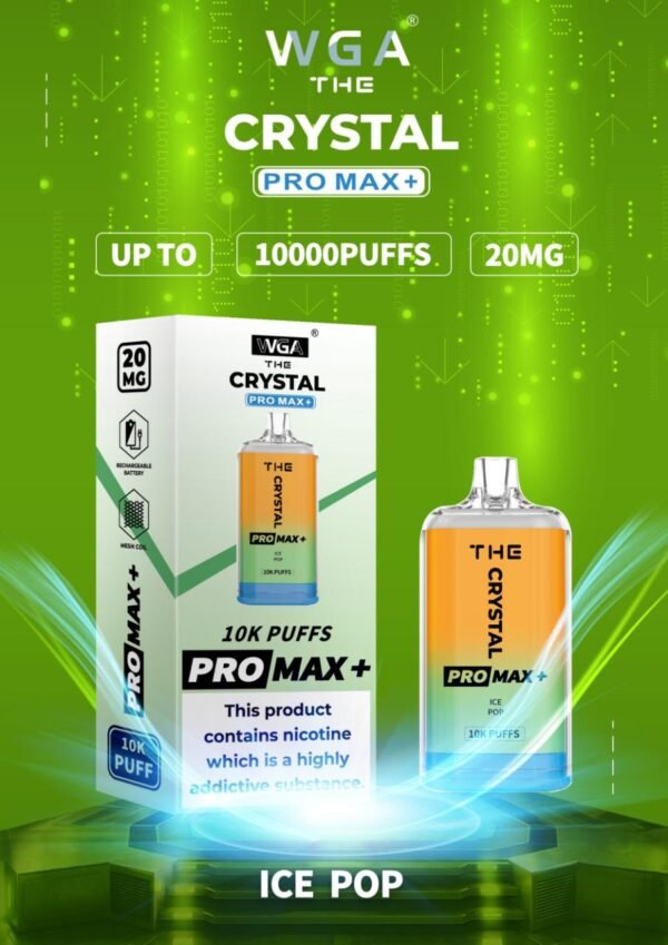 Crystal Pro Max Plus by WGA  Disposable Vape Box - vapeswholesale