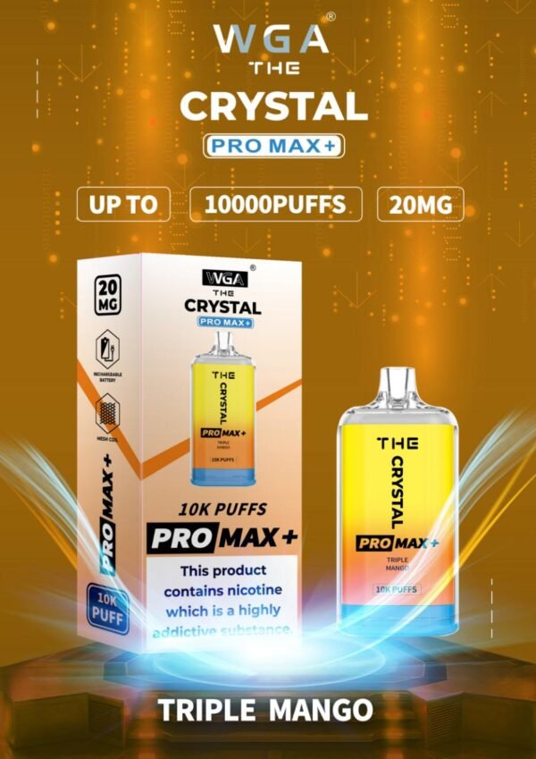 Crystal Pro Max Plus by WGA  Disposable Vape Box - vapeswholesale