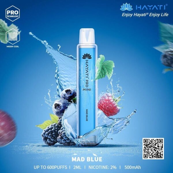 Hayati pro mini 600 puffs 2ml - 500mAh - vapeswholesale