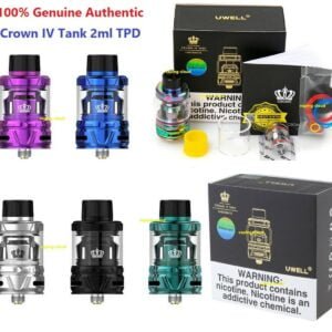 Uwell Crown IV Atomizer Vape Tank Top Fill 2ml E Cig UN2 Mesh Coil Glass Tube - vapeswholesale