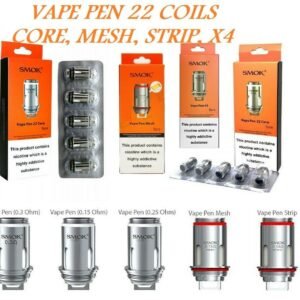 SMOK VAPE PEN 22 COILS 0.3ohm 0.15ohm 0.4ohm Mesh Strip X4 - vapeswholesale