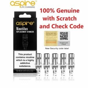 Aspire Nautilus 0.7ohm 1.6ohm 1.8ohm BVC Replacement Coils Authentic UK 5 Pcs - vapeswholesale