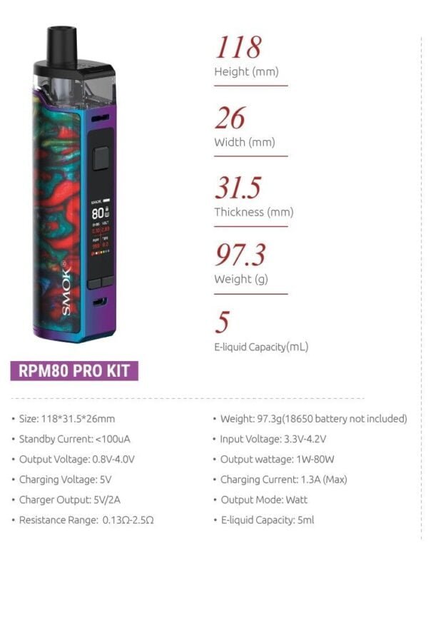 SMOK RPM80 Pro Pod System Vape Starter Kit Fast Dispatch - vapeswholesale