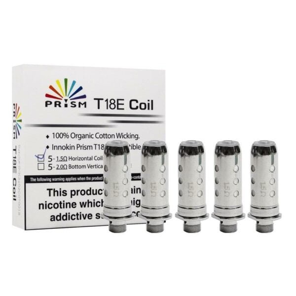 INNOKIN T18E COILS 1.5ohm T22E GENUINE Prism Endura Vape Coil Heads 5 PACK - vapeswholesale