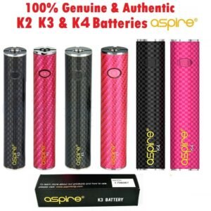 Aspire K2 K3 K4 Battery Spare Replacement Batteries Black Pink E-Cig - vapeswholesale