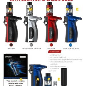 SMOK MAG GRIP MOD KIT VAPE E-CIGARETTE VAPORIZER 2ML TFV MINI V2 TANK 100W - vapeswholesale