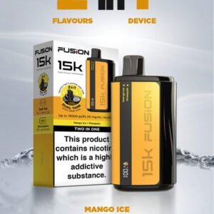 fusion 15k puffs 2 in 1 disposable vape pod kit box of 5 mango ice pineapple vapeukwholesale 442209 1024x1024 58a04ed5 cdfa 441b b7ed 877ffbd567c4 2 IN 1 FUSION 15K PUFFS DISPOSABLE VAPE POD KIT | Best Device | Best Price | UK